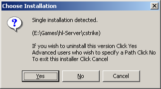 a single mod uninstallation prompt