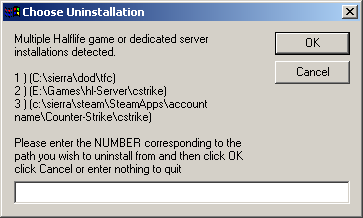 multiple admin uninstall options